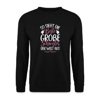 Big Sister Rainbow Family New Daughter - Unisex Sweatshirt - black - Front - Alina (178cm) & Michal (187cm)
