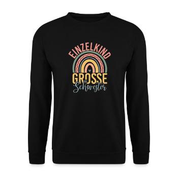 Big Sister Rainbow Family New Daughter - Unisex Sweatshirt - black - Front - Alina (178cm) & Michal (187cm)