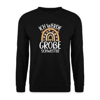 Big Sister Rainbow Family New Daughter - Unisex Sweatshirt - black - Front - Alina (178cm) & Michal (187cm)