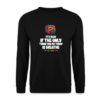 Ce n’est pas grave si la seule chose est l’haleine - Sweat-shirt Unisexe - noir - Devant - Alina (178cm) & Michal (187cm)