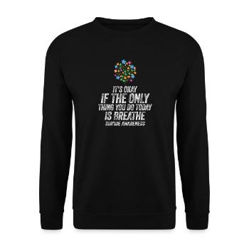 Ce n’est pas grave si la seule chose est l’haleine - Sweat-shirt Unisexe - noir - Devant - Alina (178cm) & Michal (187cm)