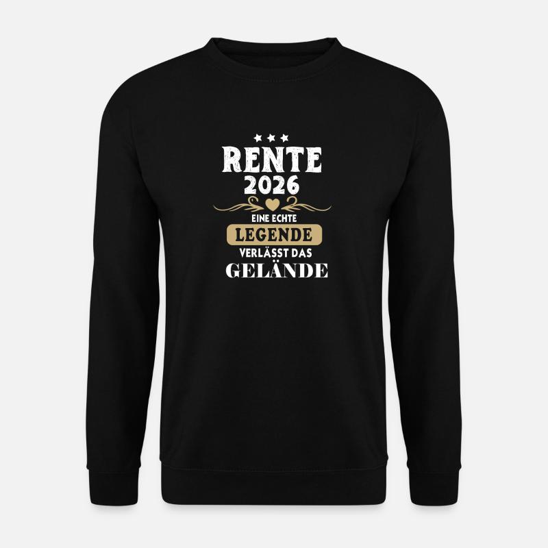 Rente 2026 Geschenk – Legende verlässt das Gelände - Unisex Pullover - Schwarz