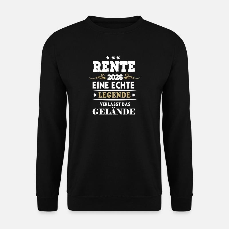Rente 2026 Geschenk – Legende verlässt das Gelände - Unisex Pullover - Schwarz