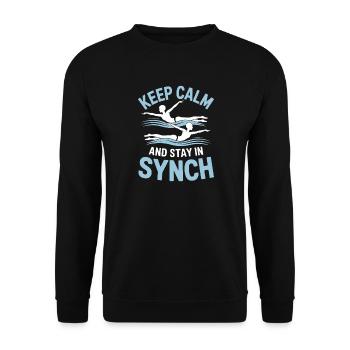 Synchronschwimmen Kunstschwimmen Wassersport - Unisex Pullover - Schwarz - Vorne - Alina (178cm) & Michal (187cm)
