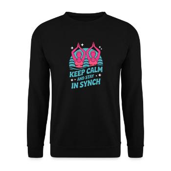 Synchronschwimmen Kunstschwimmen Wassersport - Unisex Pullover - Schwarz - Vorne - Alina (178cm) & Michal (187cm)