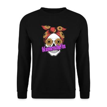 Tête de fleurs - Sweat-shirt Unisexe - noir - Devant - Alina (178cm) & Michal (187cm)