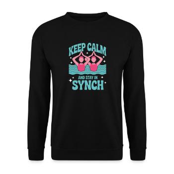 Synchronschwimmen Kunstschwimmen Wassersport - Unisex Pullover - Schwarz - Vorne - Alina (178cm) & Michal (187cm)