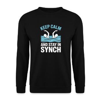 Synchronschwimmen Kunstschwimmen Wassersport - Unisex Pullover - Schwarz - Vorne - Alina (178cm) & Michal (187cm)