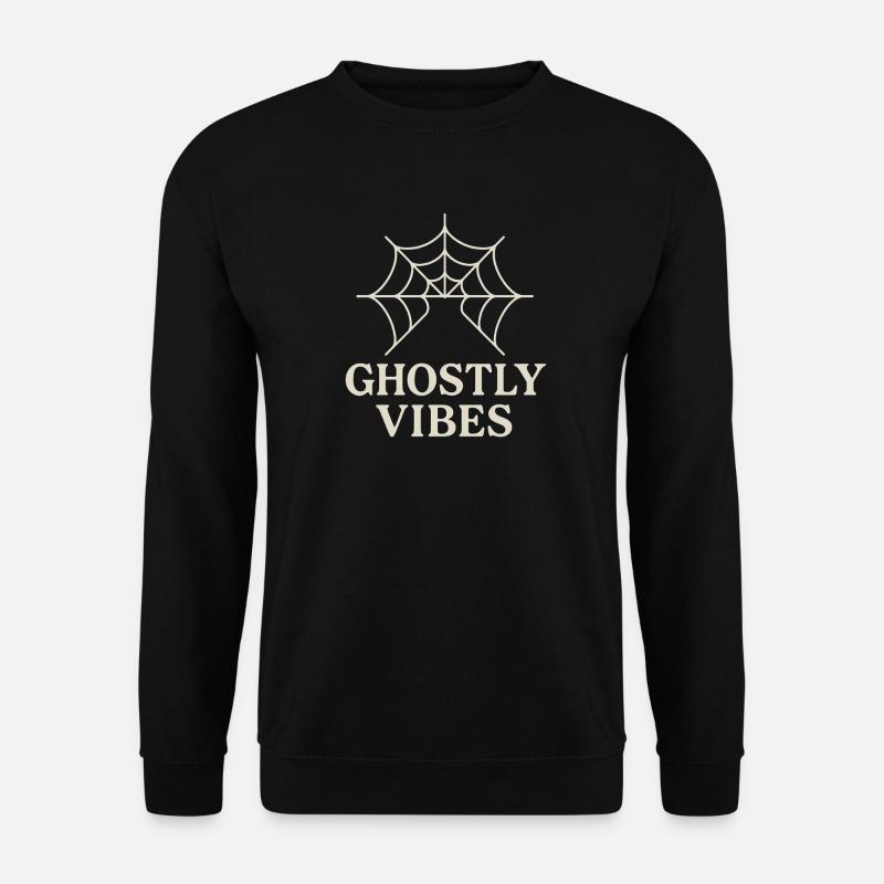 Spider web design with ghostly vibes - Unisex Sweatshirt - black