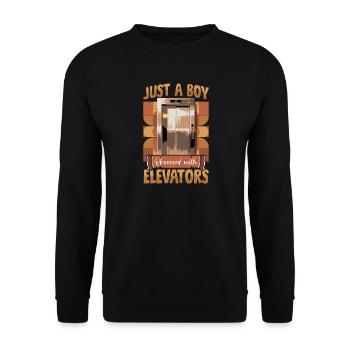 Ascenseur pour tout-petits et enfants - Sweat-shirt Unisexe - noir - Devant - Alina (178cm) & Michal (187cm)
