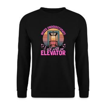 Elevator toddler & kids - Unisex Sweatshirt - black - Front - Alina (178cm) & Michal (187cm)