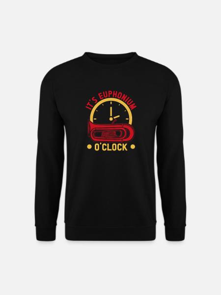 Euphonium It's O'Clock Baritone Marching Band - Unisex Sweatshirt - black