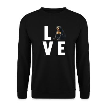 Sun Bear Malay Bear - Unisex Sweatshirt - black - Front - Alina (178cm) & Michal (187cm)