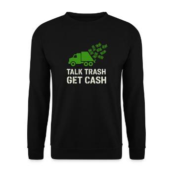 Garbage Truck Driver Garbage Dad Hero Pickup Truck - Unisex Sweatshirt - black - Front - Alina (178cm) & Michal (187cm)
