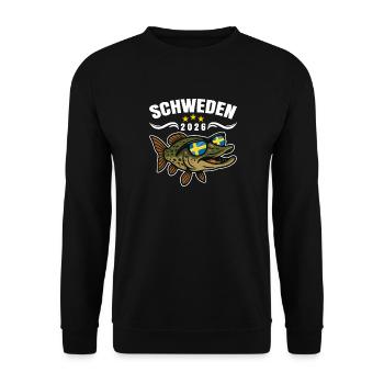 Vacances de pêche Suède 2026 - Sweat-shirt Unisexe - noir - Devant - Alina (178cm) & Michal (187cm)
