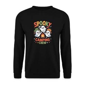 Spooky Camping Crew Campeur Randonneur Halloween Camping - Sweat-shirt Unisexe - noir - Devant - Alina (178cm) & Michal (187cm)