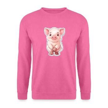 Porc Porcelet - Sweat-shirt Unisexe - rose - Devant