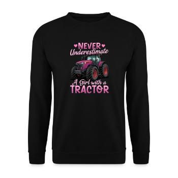Tractor Kids Farm Lifestyle - Unisex Pullover - Schwarz - Vorne - Alina (178cm) & Michal (187cm)
