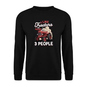 Tractor Kids Farm Lifestyle - Unisex Pullover - Schwarz - Vorne - Alina (178cm) & Michal (187cm)