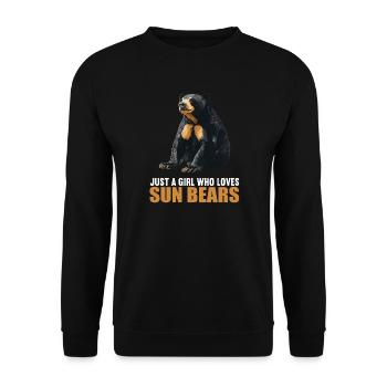 Sun Bear Malay Bear - Unisex Sweatshirt - black - Front - Alina (178cm) & Michal (187cm)