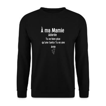 Für meine geliebte Oma, du bist viel mehr als eine Oma, t - Unisex Pullover - Schwarz - Vorne - Alina (178cm) & Michal (187cm)