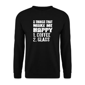 Proud Dad And Skilled Glazier Nothing Scares Me - Unisex Sweatshirt - black - Front - Alina (178cm) & Michal (187cm)
