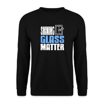 Glazier Professional Craftsmanship Window Pride - Unisex Sweatshirt - black - Front - Alina (178cm) & Michal (187cm)