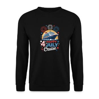Patriotic Cruise Trip Independence Day 4th of July - Unisex Sweatshirt - black - Front - Alina (178cm) & Michal (187cm)