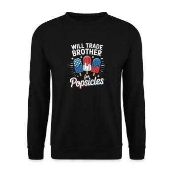 Échangez votre frère contre des sucettes glacées le 4 janvier - Sweat-shirt Unisexe - noir - Devant - Alina (178cm) & Michal (187cm)