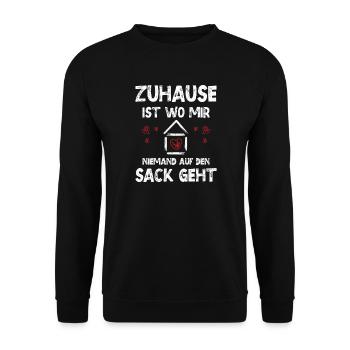 First apartment living inauguration - Unisex Sweatshirt - black - Front - Alina (178cm) & Michal (187cm)