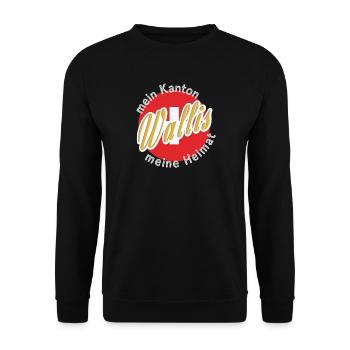 My homeland Valais gift - Unisex Sweatshirt - black - Front - Alina (178cm) & Michal (187cm)