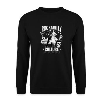 Rockabilly Culture Retro Style Music and Lifestyle - Unisex Sweatshirt - black - Front - Alina (178cm) & Michal (187cm)