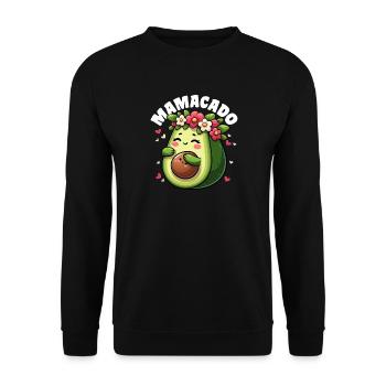 Mamacado Avocado Lover Mother's Day - Unisex Sweatshirt - black - Front - Alina (178cm) & Michal (187cm)
