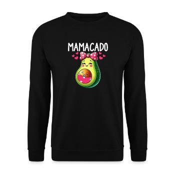 Mamacado Avocado Lover Mother's Day - Unisex Sweatshirt - black - Front - Alina (178cm) & Michal (187cm)