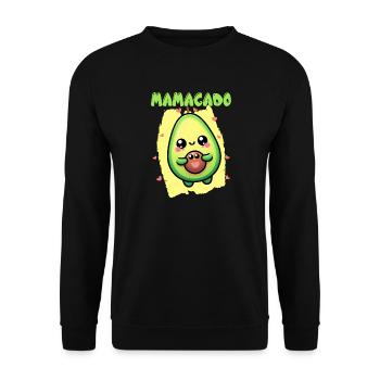 Mamacado Avocado Lover Mother's Day - Unisex Sweatshirt - black - Front - Alina (178cm) & Michal (187cm)