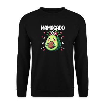 Mamacado Avocado Lover Mother's Day - Unisex Sweatshirt - black - Front - Alina (178cm) & Michal (187cm)