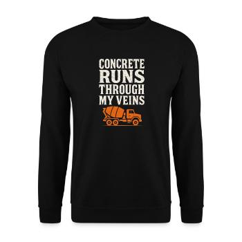 Road Construction Team Asphalt Concrete Team - Unisex Sweatshirt - black - Front - Alina (178cm) & Michal (187cm)