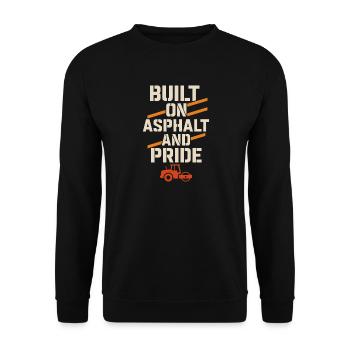 Road Construction Team Asphalt Concrete Team - Unisex Sweatshirt - black - Front - Alina (178cm) & Michal (187cm)