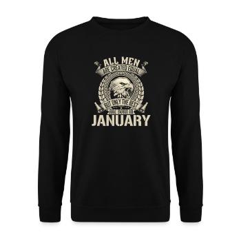 Januar Eagle Unity Motiv - Unisex Pullover - Schwarz - Vorne - Alina (178cm) & Michal (187cm)
