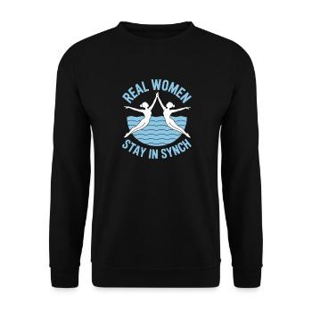 Synchronschwimmen Kunstschwimmen Wassersport - Unisex Pullover - Schwarz - Vorne - Alina (178cm) & Michal (187cm)