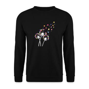 Dandelion Billiard Ball Funny Cue Sports Art - Unisex Sweatshirt - black - Front - Alina (178cm) & Michal (187cm)