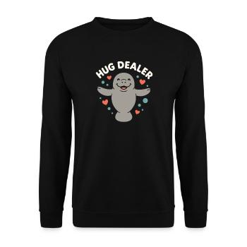 Manatee enthusiast sea beef lover salad love - Unisex Sweatshirt - black - Front - Alina (178cm) & Michal (187cm)