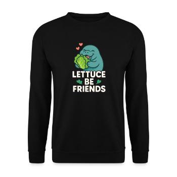 Manatee enthusiast sea beef lover salad love - Unisex Sweatshirt - black - Front - Alina (178cm) & Michal (187cm)