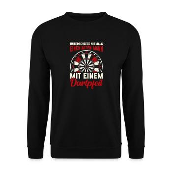 Darts Dart Dartboard Dartboard Dart Player - Unisex Sweatshirt - black - Front - Alina (178cm) & Michal (187cm)