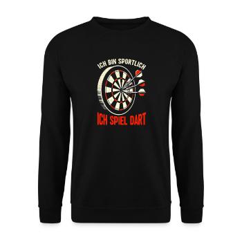 Darts Dart Dartboard Dartboard Dart Player - Unisex Sweatshirt - black - Front - Alina (178cm) & Michal (187cm)