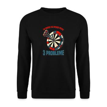 Darts Dart Dartboard Dartboard Dart Player - Unisex Sweatshirt - black - Front - Alina (178cm) & Michal (187cm)