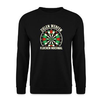 Darts Dart Dartboard Dartboard Dart Player - Unisex Sweatshirt - black - Front - Alina (178cm) & Michal (187cm)