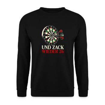 Darts Dart Dartboard Dartboard Dart Player - Unisex Sweatshirt - black - Front - Alina (178cm) & Michal (187cm)