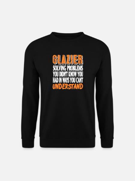 Glazier Nutritional Facts Parody Work Skill Humor - Unisex Sweatshirt - black