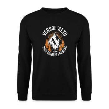 Verso L Alto Saint Pier Giorgio Frassati - Sweat-shirt Unisexe - noir - Devant - Alina (178cm) & Michal (187cm)